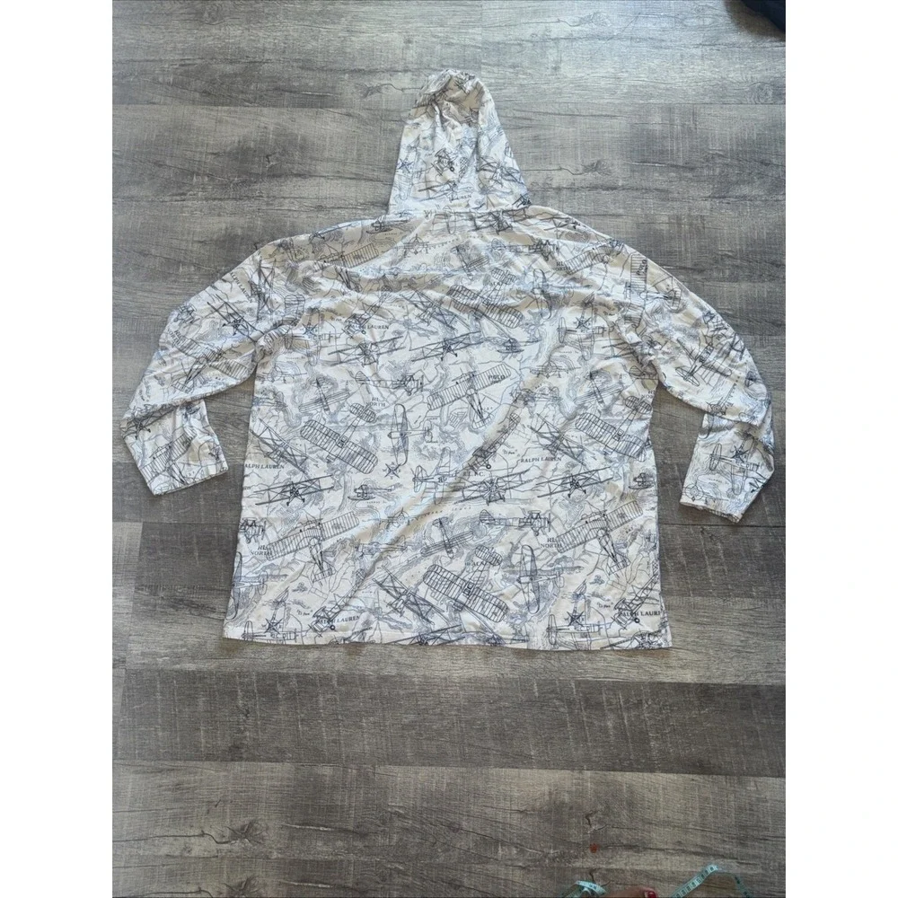 Polo Ralph Lauren Big and Tall Aviation-Print Jersey Hooded T-Shirt